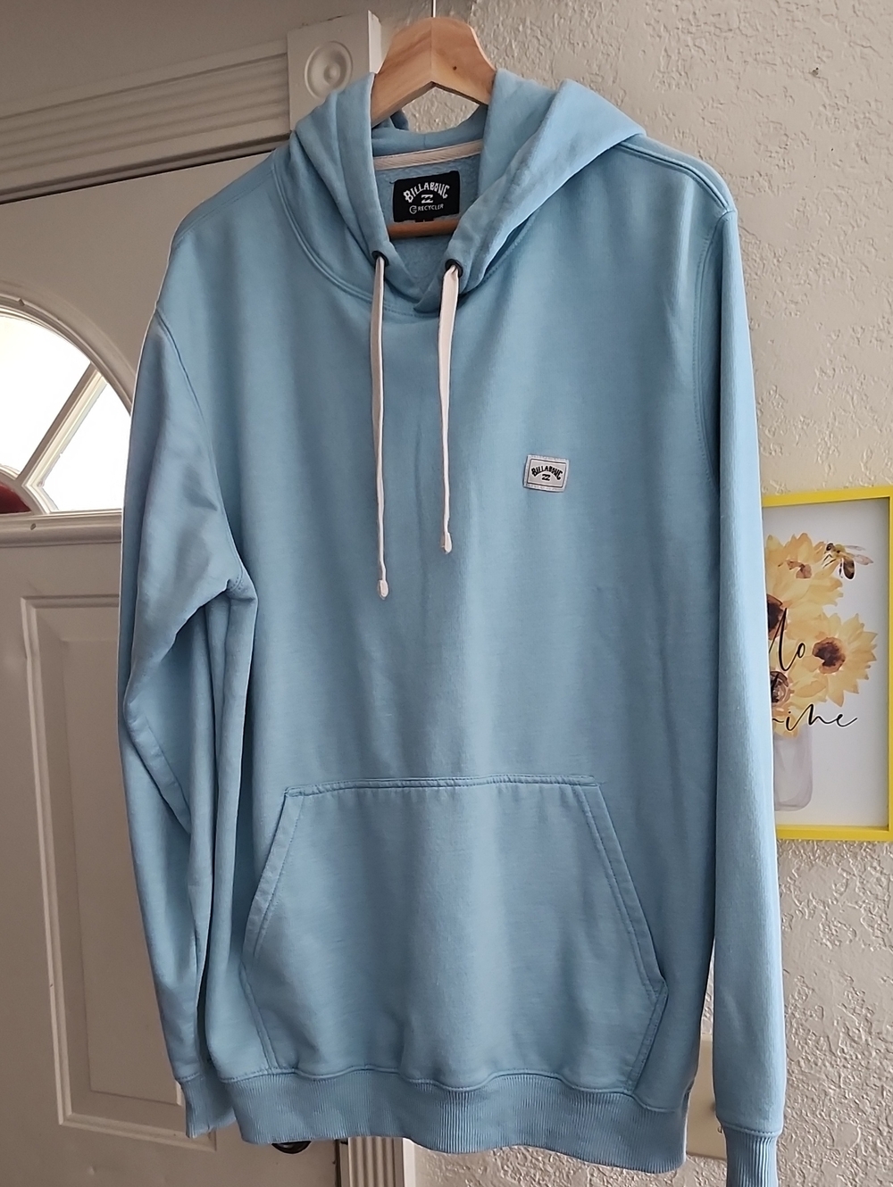 Billabong Men’s All Day Pullover Hoodie Light Blue Sz L Cozy Vibes Skate Style